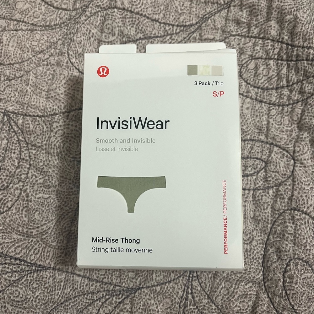 NWT Lululemon Invisiwear Mid Rise Bikini 3 pack